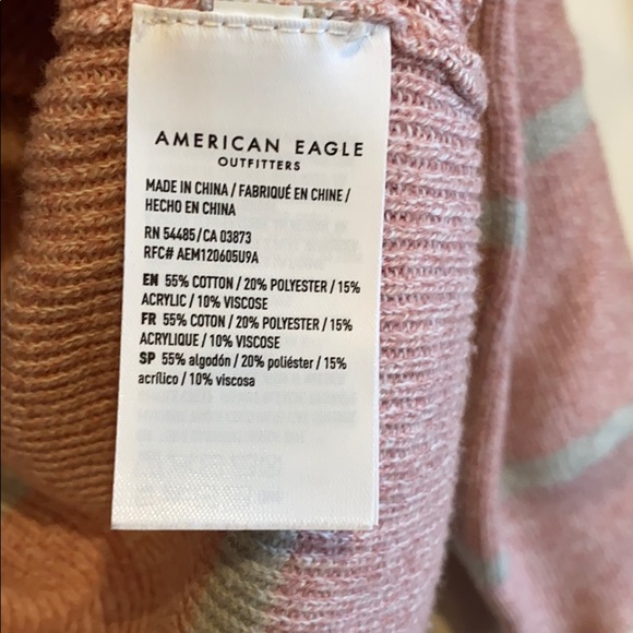 American Eagle pink soft striped sweater - Picture 4 of 4